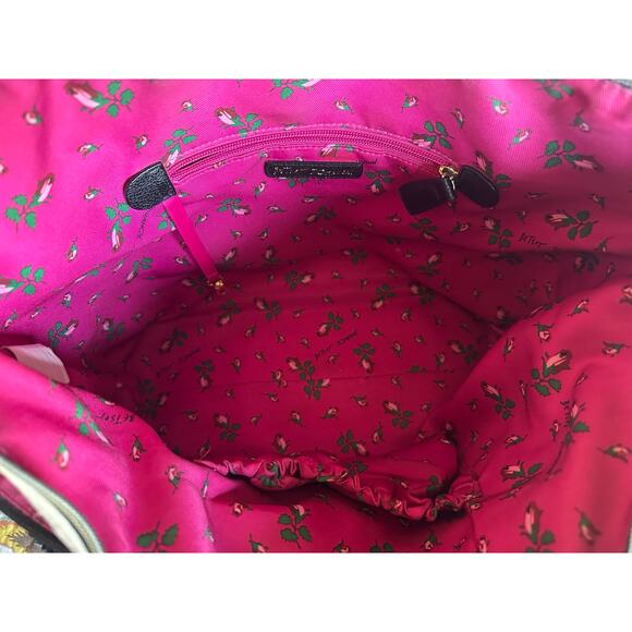 VTG Betsey Johnson Embossed Rose Tote – Y2K Chic Meets Edgy Romance - Picture 6 of 9